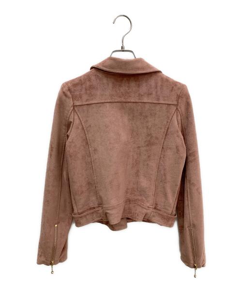 eimy istoire（エイミーイストワール）eimy istoire (エイミーイストワール) フェイクスエードライダースジャケット ピンク サイズ:Ｓの古着・服飾アイテム