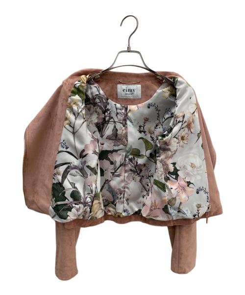 eimy istoire（エイミーイストワール）eimy istoire (エイミーイストワール) フェイクスエードライダースジャケット ピンク サイズ:Ｓの古着・服飾アイテム