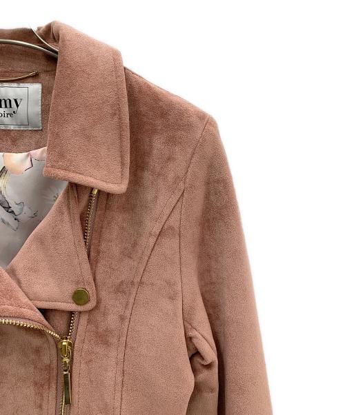 eimy istoire（エイミーイストワール）eimy istoire (エイミーイストワール) フェイクスエードライダースジャケット ピンク サイズ:Ｓの古着・服飾アイテム