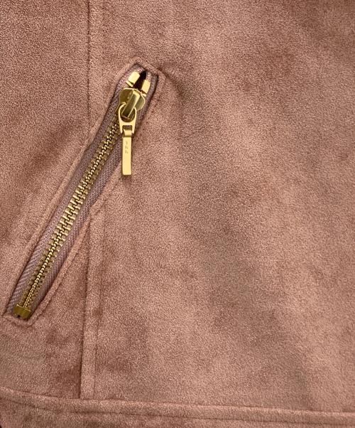 eimy istoire（エイミーイストワール）eimy istoire (エイミーイストワール) フェイクスエードライダースジャケット ピンク サイズ:Ｓの古着・服飾アイテム