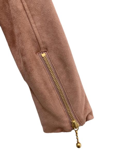 eimy istoire（エイミーイストワール）eimy istoire (エイミーイストワール) フェイクスエードライダースジャケット ピンク サイズ:Ｓの古着・服飾アイテム