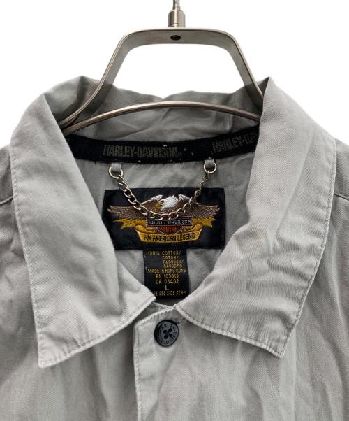 HARLEY-DAVIDSON（ハーレーダビッドソン）HARLEY-DAVIDSON (ハーレーダビッドソン) 半袖シャツ グレー サイズ:Lの古着・服飾アイテム