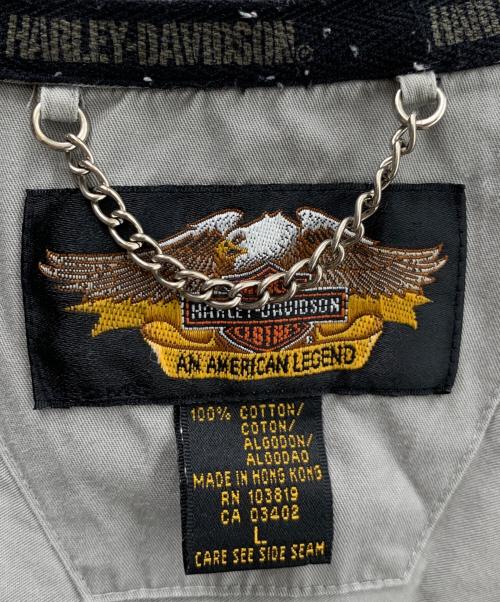 HARLEY-DAVIDSON（ハーレーダビッドソン）HARLEY-DAVIDSON (ハーレーダビッドソン) 半袖シャツ グレー サイズ:Lの古着・服飾アイテム