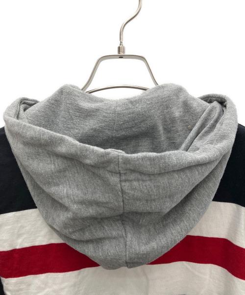 stussy（ステューシー）stussy (ステューシー) プルオーバーパーカー ブラック×ホワイト サイズ:Ｍの古着・服飾アイテム