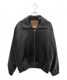 LEVI'S（リーバイス）の古着「LEVI'S FULLZIP SPORTS LEATHER JACKET」｜ブラック