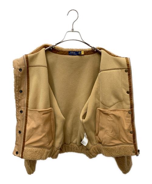 POLO RALPH LAUREN（ポロ・ラルフローレン）POLO RALPH LAUREN (ポロ・ラルフローレン) POLO RALPH LAUREN(ポロ・ラルフローレン)ハイパイルフリースジャケット ブラウン サイズ:XSの古着・服飾アイテム