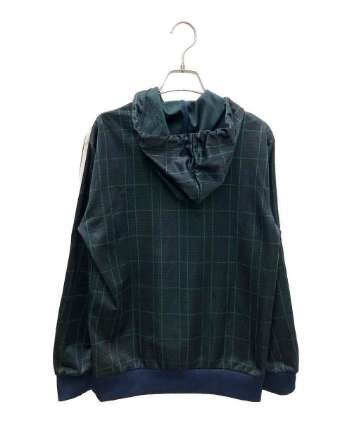 adidas（アディダス）adidas (アディダス) プルオーバーパーカー ネイビー×グリーン サイズ:Ｓの古着・服飾アイテム