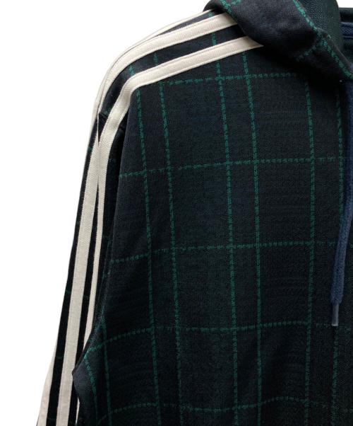 adidas（アディダス）adidas (アディダス) プルオーバーパーカー ネイビー×グリーン サイズ:Ｓの古着・服飾アイテム