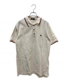 BURBERRY BLACK LABEL（バーバリーブラックレーベル）の古着「半袖ポロシャツ」｜ベージュ