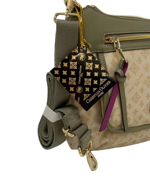 CHRISTIAN OLIVIER（クリスチャン オリヴィア）CHRISTIAN OLIVIER (クリスチャン オリヴィア) 2WAYショルダーバッグ 黄緑×アイボリー 未使用品の古着・服飾アイテム