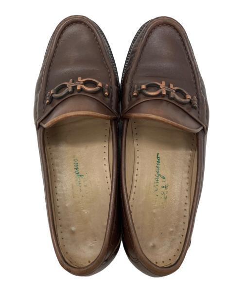 Salvatore Ferragamo（サルヴァトーレ フェラガモ）Salvatore Ferragamo (サルヴァトーレ フェラガモ) ローファー ブラウン サイズ:5 1/2の古着・服飾アイテム
