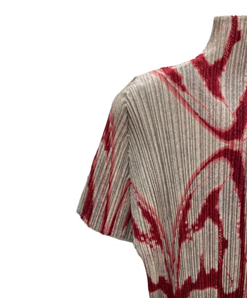 PLEATS PLEASE（プリーツプリーズ）PLEATS PLEASE (プリーツプリーズ) 半袖ブラウス レッド サイズ:3の古着・服飾アイテム