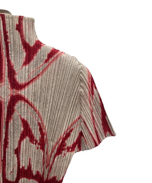 PLEATS PLEASE（プリーツプリーズ）PLEATS PLEASE (プリーツプリーズ) 半袖ブラウス レッド サイズ:3の古着・服飾アイテム