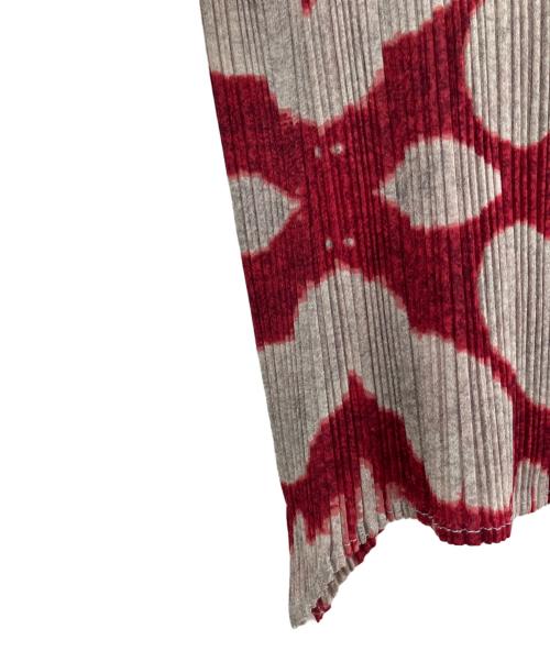 PLEATS PLEASE（プリーツプリーズ）PLEATS PLEASE (プリーツプリーズ) 半袖ブラウス レッド サイズ:3の古着・服飾アイテム