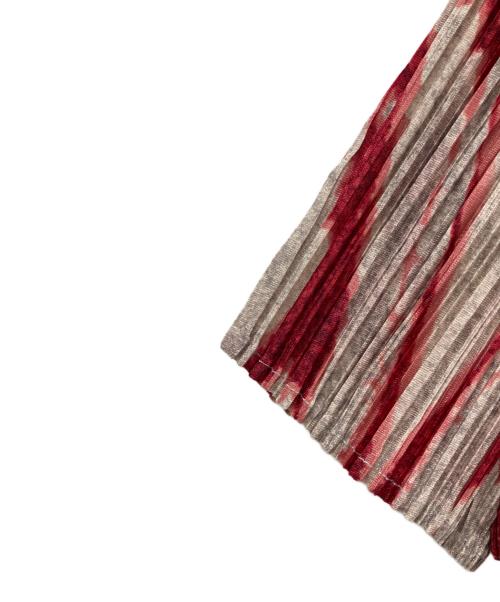 PLEATS PLEASE（プリーツプリーズ）PLEATS PLEASE (プリーツプリーズ) 半袖ブラウス レッド サイズ:3の古着・服飾アイテム