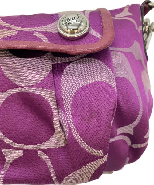 COACH（コーチ）COACH (コーチ) 2WAYショルダーバッグ パープルの古着・服飾アイテム