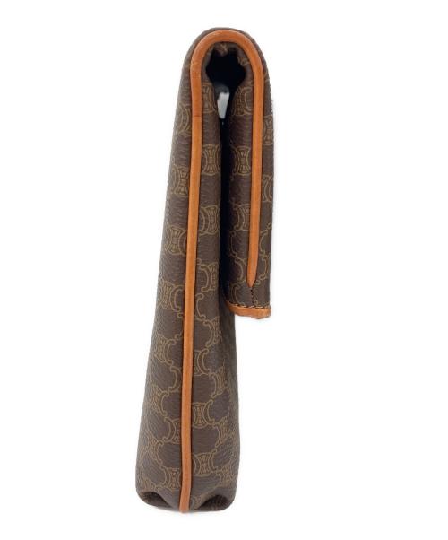 CELINE（セリーヌ）CELINE (セリーヌ) マカダム柄クラッチバッグ ブラウンの古着・服飾アイテム