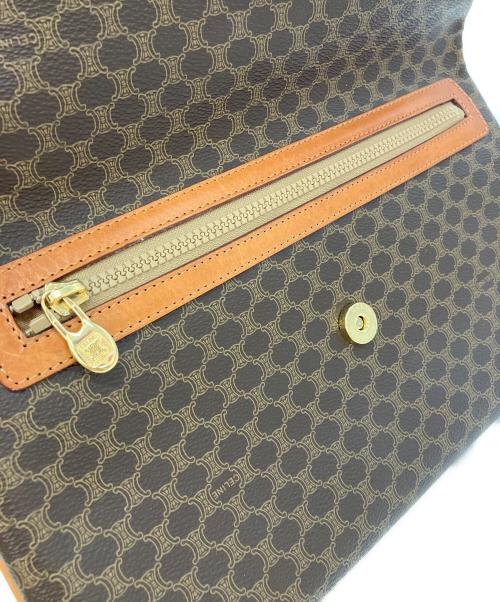 CELINE（セリーヌ）CELINE (セリーヌ) マカダム柄クラッチバッグ ブラウンの古着・服飾アイテム