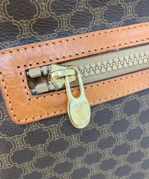 CELINE（セリーヌ）CELINE (セリーヌ) マカダム柄クラッチバッグ ブラウンの古着・服飾アイテム