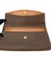 中古・古着 CELINE (セリーヌ) マカダム柄クラッチバッグ ブラウン：13000円