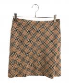 BURBERRY BLUE LABELバーバリー ブルー レーベル）の古着「ノバチェックミニスカート」｜ベージュ