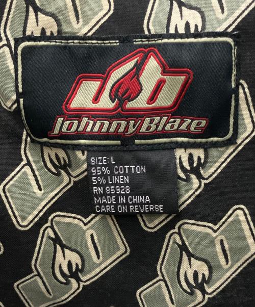 JOHNNY BLAZE（ジョニーブレイズ）JOHNNY BLAZE (ジョニーブレイズ) デニムベスト グレー×レッド サイズ:Lの古着・服飾アイテム
