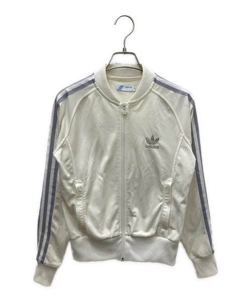adidas（アディダス）adidas (アディダス) ブルゾン アイボリー×シルバー サイズ:Ｓの古着・服飾アイテム