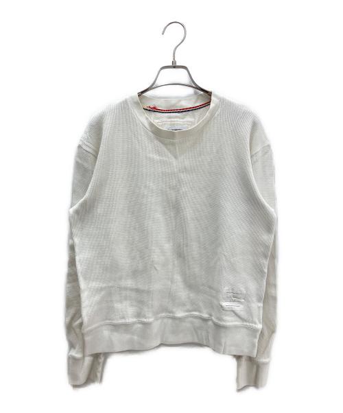 Thom Browne（トムブラウン）Thom Browne (トムブラウン) Thom Browne(トムブラウン)ワッフルネックカットソー01103C4014 ホワイトの古着・服飾アイテム