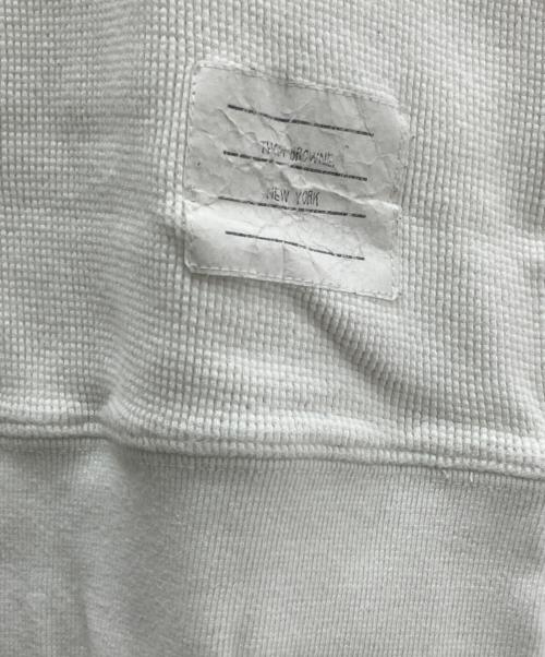 Thom Browne（トムブラウン）Thom Browne (トムブラウン) Thom Browne(トムブラウン)ワッフルネックカットソー01103C4014 ホワイトの古着・服飾アイテム