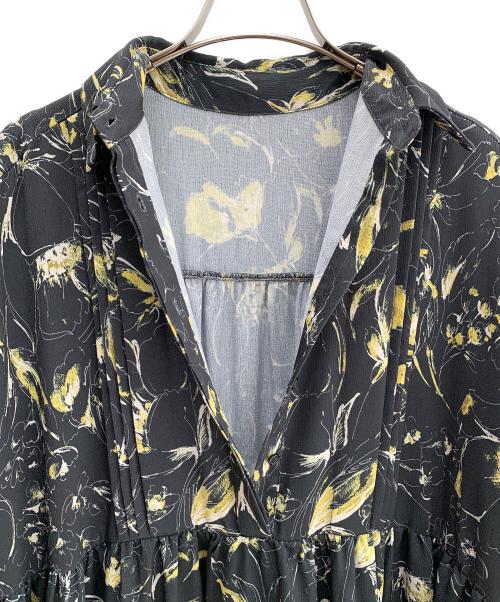 eimy istoire（エイミーイストワール）eimy istoire (エイミーイストワール) 長袖ワンピース グリーン×イエロー サイズ:FREEの古着・服飾アイテム