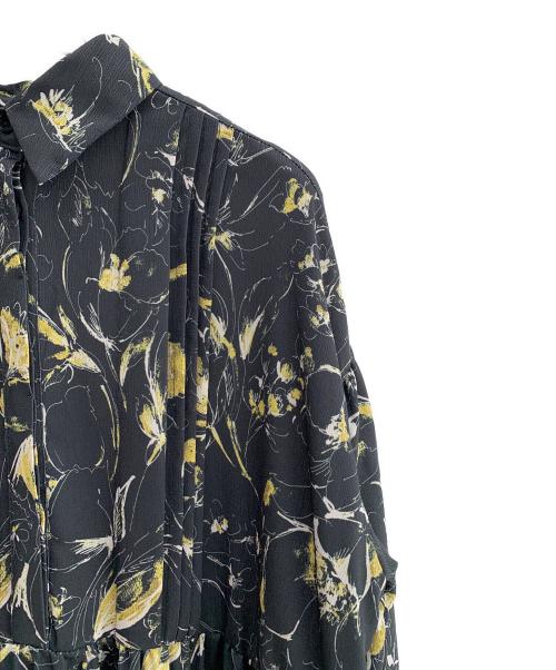 eimy istoire（エイミーイストワール）eimy istoire (エイミーイストワール) 長袖ワンピース グリーン×イエロー サイズ:FREEの古着・服飾アイテム