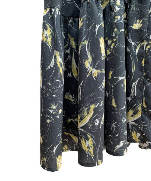 eimy istoire（エイミーイストワール）eimy istoire (エイミーイストワール) 長袖ワンピース グリーン×イエロー サイズ:FREEの古着・服飾アイテム