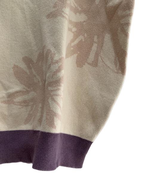 HUF（ハフ）HUF (ハフ) 半袖ポロシャツ ベージュ×パープル サイズ:Ｓの古着・服飾アイテム