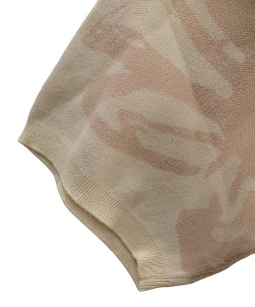 HUF（ハフ）HUF (ハフ) 半袖ポロシャツ ベージュ×パープル サイズ:Ｓの古着・服飾アイテム