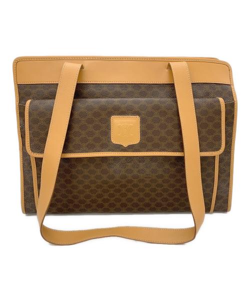 CELINE（セリーヌ）CELINE (セリーヌ) マカダム柄トートバッグ ブラウンの古着・服飾アイテム