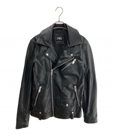 中古・古着通販】ZARA (ザラ) ライダースジャケット ブラック サイズ