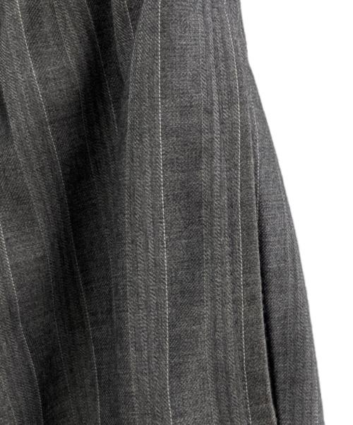 417 by EDIFICE（417 バイ エディフィス）417 by EDIFICE (417 バイ エディフィス) P/RY ストライプイージーパンツ グレー サイズ:Lの古着・服飾アイテム