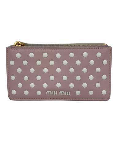中古・古着通販】MIU MIU (ミュウミュウ) カードケース ピンク 中古・古着通販】MIU MIU (ミュウミュウ) カードケース ピンク