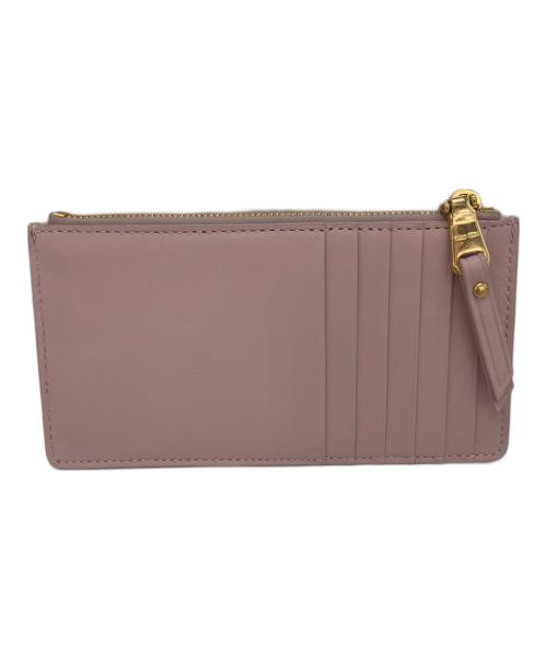 MIU MIU（ミュウミュウ）MIU MIU (ミュウミュウ) カードケース ピンク×ホワイトの古着・服飾アイテム