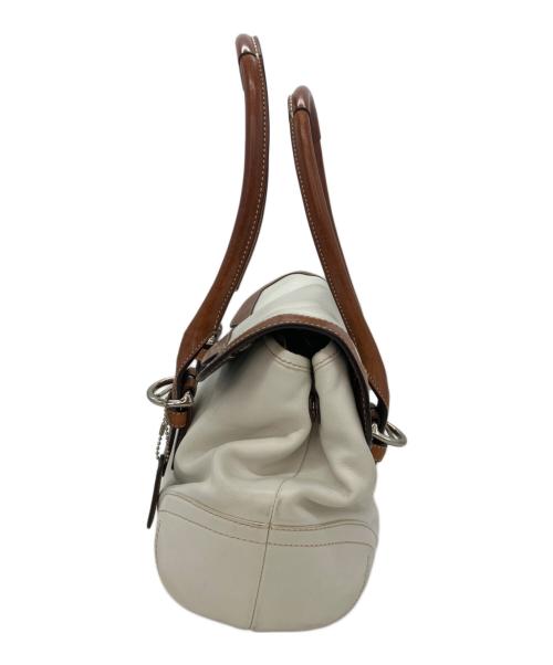 COACH（コーチ）COACH (コーチ) ワンショルダーバッグ ホワイト×ブラウンの古着・服飾アイテム