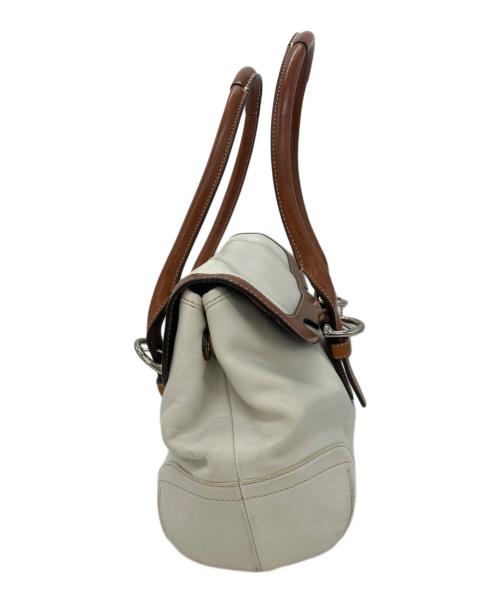 COACH（コーチ）COACH (コーチ) ワンショルダーバッグ ホワイト×ブラウンの古着・服飾アイテム