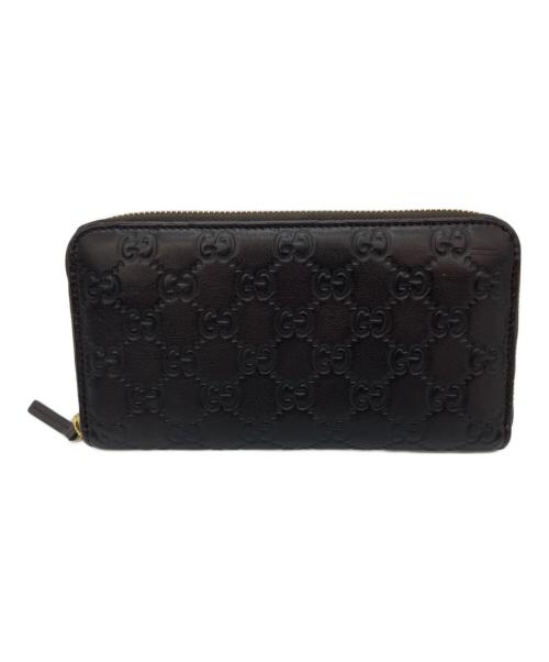 GUCCI（グッチ）GUCCI (グッチ) ラウンドファスナーウォレット ブラウンの古着・服飾アイテム