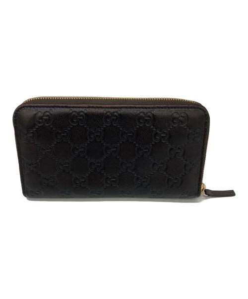 GUCCI（グッチ）GUCCI (グッチ) ラウンドファスナーウォレット ブラウンの古着・服飾アイテム