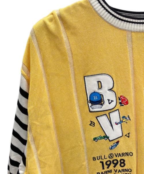 BARNIVARNO（バーニーヴァ―ノ）BARNIVARNO (バーニーヴァ―ノ) 薄手ニット イエロー サイズ:3Lの古着・服飾アイテム