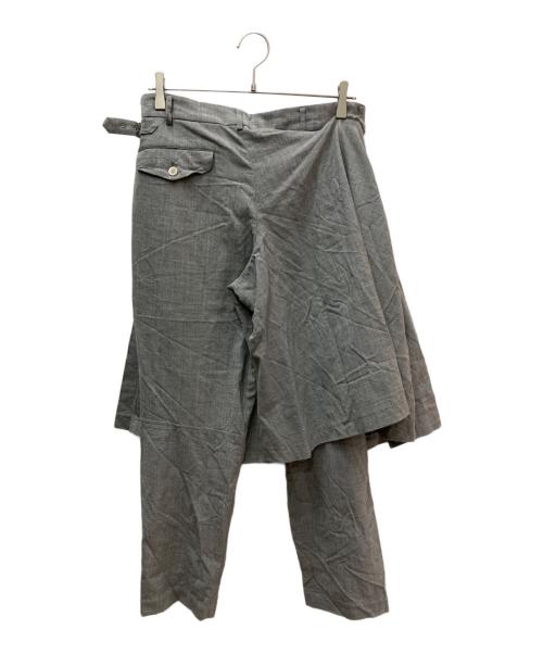 COMME des GARCONS（コムデギャルソン）COMME des GARCONS (コムデギャルソン) ウールスカートラップパンツ グレー サイズ:Ｍの古着・服飾アイテム
