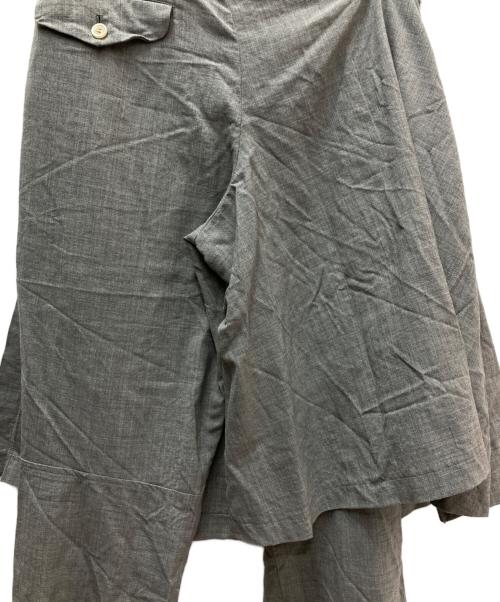 COMME des GARCONS（コムデギャルソン）COMME des GARCONS (コムデギャルソン) ウールスカートラップパンツ グレー サイズ:Ｍの古着・服飾アイテム