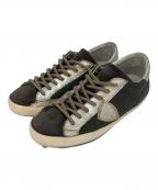 PHILIPPE MODELフィリップ モデル）の古着「ローカットスニーカー」｜ホワイト×グレー