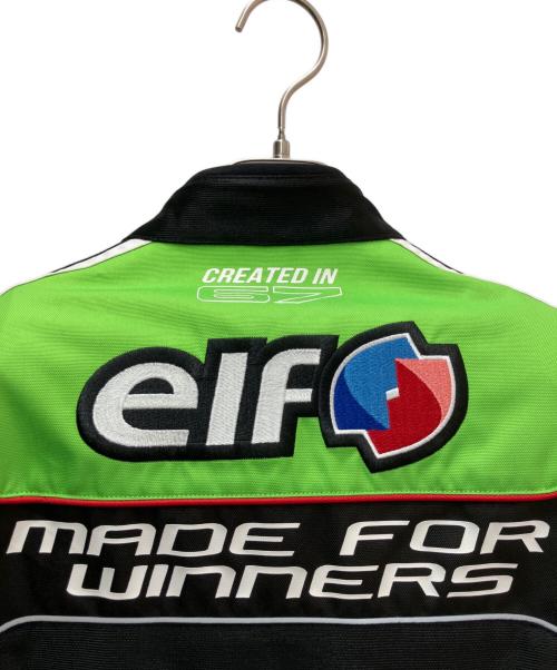 elf（エルフ）elf (エルフ) elf(エルフ)エヴォルツィオーネジャケット ブラック×ライトグリーン サイズ:LLの古着・服飾アイテム