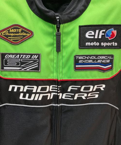 elf（エルフ）elf (エルフ) elf(エルフ)エヴォルツィオーネジャケット ブラック×ライトグリーン サイズ:LLの古着・服飾アイテム