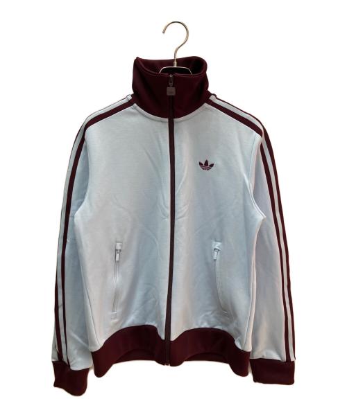 adidas（アディダス）adidas (アディダス) トラックジャケット バーガンディー×スカイブルー サイズ:XLの古着・服飾アイテム
